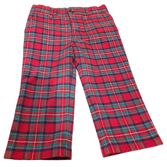 Gymboree Christmas Plaid Pants Red Boy's 18 to 24 Months - Picture 2 of 5